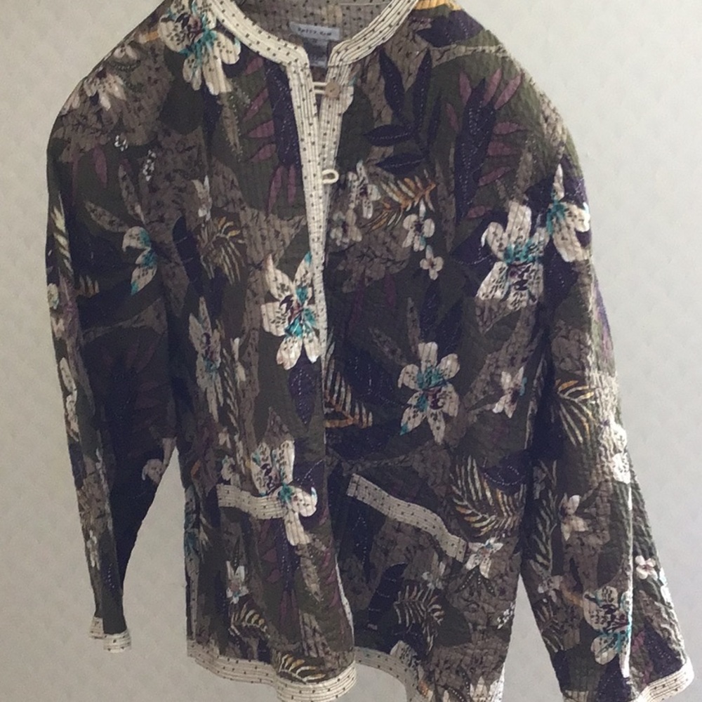 Reversible Patty  Kim jacket coat coco buttons pockets